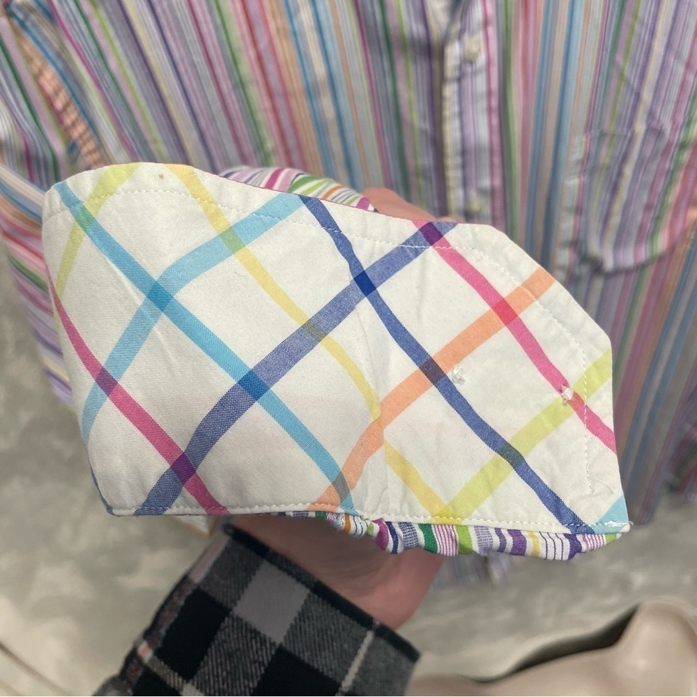 Tailorbyrd collection men’s casual button up shirt rainbow striped sz Large - Picture 6 of 9